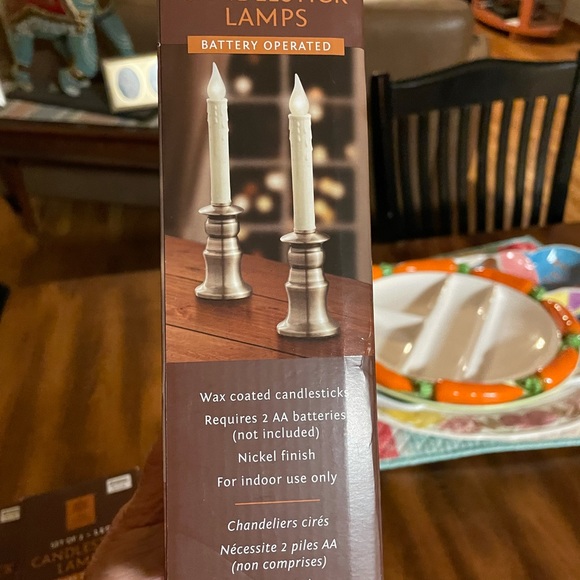 LED Battery operated 10” Candlesticks - set of 2 - Picture 3 of 3